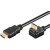 Goobay 31924 Cavo HDMI™ ad alta velocità con Ethernet, placcato in oro, 5 m, nero - Spina HDMI™ (tipo A) > Spina HDMI™ (tipo A) 270°