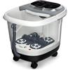 COSTWAY Pediluvio con idromassaggio 500W, dispositivo per massaggio shiatsu con riscaldamento 35-48℃ e rulli massaggianti, vasca elettrica per pediluvio con timer 10-60min Grigio
