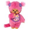 Bandai Monchhichi Frozen Fruit Plush 20 cm - BANDAI - Pink Fur - Gourmet Bib - Children's Gift