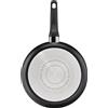 Tefal Set di padelle Tefal Hard Titanium On da 24 + 28 cm, padella per induzione, alluminio, rivestimento antiaderente sicuro, indicatore termico a temperatura ideale