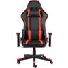 Syfax Sedia da Gaming Girevole Rossa in PVC
