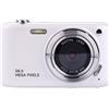Zelurxx Fotocamera digitale ZELURXX HD, 2,88 pollici, zoom 16x, autofocus, scheda TF da 64 GB, per principianti, portatile, con lettore di schede, adatta a studenti e principianti, bianca