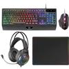 Mars Gaming MCP124PRO, cavo, USB, tasti a membrana, QWERTY, LED RGB, nero