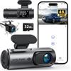 WOLFANG Telecamera da auto WOLFANG, 4K, con Wi-Fi e scheda SD da 32 GB