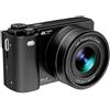 Zelurxx Fotocamera digitale ZELURXX 4K, 64MP, zoom 16x, schermo ribaltabile a 180°, scheda di memoria da 64GB, filtro di bellezza, stabilizzazione dell'immagine, selfie, compatta, nero