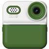 ZELURXX Fotocamera istantanea per bambini, 48MP foto, 1080P video, zoom 16X, display IPS da 2,4", doppia fotocamera, batteria da 4 ore, portatile, funzione di stampa, verde