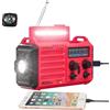 Merkloos Radio a batteria per le emergenze - Funziona con batterie AAA - AM/FM - Facile da trasportare - Torcia elettrica - Pulsante di chiamata di emergenza - Radio di emergenza - Radio di emergenza ad energia solare - Kit di emergenza