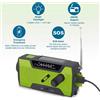 Merkloos Radio di emergenza FM AM a energia solare con 2000 mAh come power bank/lampada di lettura, allarme/segnale SOS