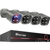 OEM Sistema di telecamere di sicurezza, 8 canali, riconoscimento facciale AI, 8CH 4 pezzi fotocamera 8MP-a, 3T (sport all'aria aperta)