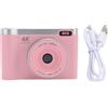 Gistuch 1080P 12MP fotocamera digitale Autofocus Vlog con 2,8 pollici 180 gradi Flip Screen 8X Zoom Anti Shake per la fotografia Rosa