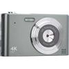 Gistuch Fotocamera digitale, zoom 16x, 4K, 48 MP, schermo IPS da 2,4 pollici, registrazione video anti-shake, compatta per viaggiare, con flash, verde