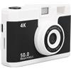 Gistuch Fotocamera digitale 1080P 50 MP HD con doppio obiettivo Wireless 16X Zoom Anti Shake compatta con giochi MP3 per fotografia video Vlogging Nero