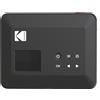 KODAK Mini Shot 3 Retro 4PASS - Fotocamera istantanea e stampante fotografica 2 in 1 (7,6×7,6 cm) - 8 fogli inclusi - Nero/Bianco e Nero/Giallo - Design retrò, tecnologia 4PASS, supporto per app, Colore:Nero Bianco