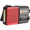 Avizar, radio FM/AM/SW USB MP3 con lampada LED, nero/rosso
