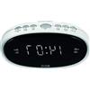 OEM Sveglia radio bianca con sintonizzatore FM e timer