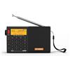 OEM Radio digitale portatile FM stereo, AM, SW, LW, SSB, ricevitore mondiale, nera, alimentata a batterie