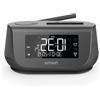 OEM Sveglia radio DAB+ Bluetooth nera con porta USB e timer