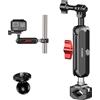 OEM Supporto per fotocamera con testa a sfera a 360° e braccio flessibile per moto, bici e action cam