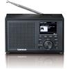 OEM Radio digitale compatta con Bluetooth 5.0, ricevitore FM, 2 ore di autonomia della batteria, 3 Watt RMS, ingresso AUX da 35 mm, colore nero