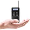 OEM Radio digitale portatile con batteria ricaricabile, DAB+ e FM, nera