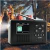 OEM Notradar - Radio solare DAB/FM, Bluetooth 5.0, 4 caricabatterie, lampada LED, slot per scheda di memoria, lettore MP3, luce LED, resistente all'acqua