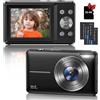 OEM Fotocamera digitale mirrorless - HD 1080p - 44 MP - Zoom digitale 16x - Flash integrato - Funzione di stabilizzazione - Adatta a principianti, bambini e ragazzi