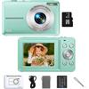 OEM Fotocamera digitale compatta - Fotocamera vlogging verde chiaro - Ideale per bambini e principianti - Include scheda SD da 32GB e custodia