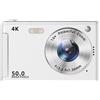 OEM Fotocamera digitale 4K compatta con zoom 16x, stabilizzatore d'immagine, sensore da 50 MP, messa a fuoco automatica e funzione di scatto notturno, colore bianco