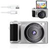 OEM Fotocamera digitale compatta 4K da 64 MP con zoom ottico 18x, schermo orientabile a 180° da 2,8 pollici, videocamera con autofocus per principianti - 32 GB