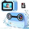 OEM Fotocamera digitale impermeabile 10FT 1080p Full HD 26 MP, zoom digitale 10x per immersioni, selfie subacquei, nuoto, spiaggia, parchi acquatici - Blu