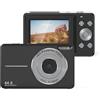 StarTech Fotocamera digitale - Fotocamera compatta per bambini - Video 1080p - 44 MP - Zoom digitale 16x - Display LCD da 6,1 cm - Nero