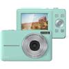 StarTech Fotocamera digitale - Fotocamera compatta - 44 MP - Full HD 1080p - Display LCD da 6,1 cm - Zoom digitale 16x - Per bambini - Verde chiaro