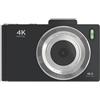 StarTech Fotocamera digitale - Fotocamera compatta - 64 GB di memoria - Sensore da 48 MP - Display da 7,1 cm - Autofocus - Design retrò - Nero