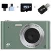 StarTech Fotocamera retrò - Fotocamera digitale per bambini - Sensore CCD - 64 GB di memoria - Zoom 16x - Display da 6,1 cm - HD - Filtri vintage - Verde