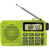 StarTech Radio portatile - AM/FM con Bluetooth 5.0 - Funzione di registrazione - Lettore MP3 - Sveglia - Slot per schede TF - Amplificatore integrato - Verde