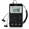 Covvy Radio portatile digitale AM/FM Covvy, batteria da 500mAh