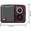 Gistuch Videoregistrazione 8K con doppia fotocamera e obiettivo giorno-notte, touchscreen ribaltabile da 2,51 pollici, 48 MP, stabilizzazione a 6 assi, livellamento dell'orizzonte per immersioni, ciclismo,