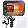 Gistuch Fotocamera digitale 4K da 64 MP con autofocus CCD e musica, schermo touchscreen da 2,8 pollici, batteria da 3600 mAh, cover scorrevole, per fotografia, nera, senza scheda di memoria