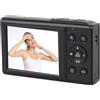 Gistuch Fotocamera digitale 5K a doppio schermo, zoom ottico 18x, 80 MP, Wi-Fi, fotografia per vlog, messa a fuoco automatica AF, con scheda di memoria da 32 GB, nera