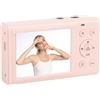 Gistuch Fotocamera digitale 5K a doppio schermo, zoom ottico 18x, 80 MP, Wi-Fi, fotografia per vlog, messa a fuoco automatica AF, con scheda di memoria da 32 GB, rosa