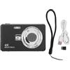 Gistuch Fotocamera digitale da 2,4 pollici, stabilizzatore d'immagine, zoom ottico 16x, 50 MP, foto, video 4K con illuminazione d'ambiente, per principianti, regalo di Natale, 64 GB