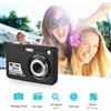 Gistuch Fotocamera digitale 4K, videocamera, 48 MP, schermo TFT da 2,8 pollici, messa a fuoco automatica, zoom 16x, stabilizzatore d'immagine, riconoscimento facciale, scatto al sorriso,