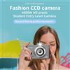 Gistuch Fotocamera portatile per bambini 1080p, compatta, 48 MP, doppio obiettivo, zoom ottico 8x, compatibile con schede di memoria TF da 32 GB, mini-CCD con schermo TFT da 2,8 pollici