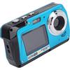 Gistuch Fotocamera subacquea 4K, 56 MP, zoom 16x, doppio schermo, batteria da 1700 mAh, impermeabile fino a 3 metri, ideale per il nuoto, il rafting e il surf