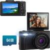 Senzo Fotocamera Digitale 5K con WiFi - 75MP - Zoom 18x - 60FPS - Macchina Fotografica - Compatta - Vlog - Videocamera - Include 64GB
