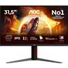 AOC G4 U32G4U Monitor PC 80 cm (31.5") 3840 x 2160 Pixel 4K Ultra HD Nero, Rosso [U32G4U]