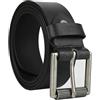 No Limits Cintura Uomo in Vera Pelle, Alta 4 cm, Accorciabile, Senza Cuciture, Stile Sportivo, Fibbia Nickel Free A Rullo Effetto Invecchiato