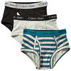 Calvin Klein Core Classic 3 Pack Cotton Span Brief Mutande da Uomo Bambini e Ragazzi (Pacco da 3)