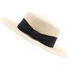 KALLORY Cappello di Paglia Nero da Donna Ampio Bordo e Protezione Uv, Design Semplice ed Elegante per Vacanze Estive e Pesca