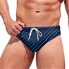 Generic Costume da bagno a copertura completa da spiaggia con sacchetto per uomo hawaiano con coulisse a righe slip da bagno per controllo della pancia perizoma costume da bagno Cheeky Bikini Bottom 2025,